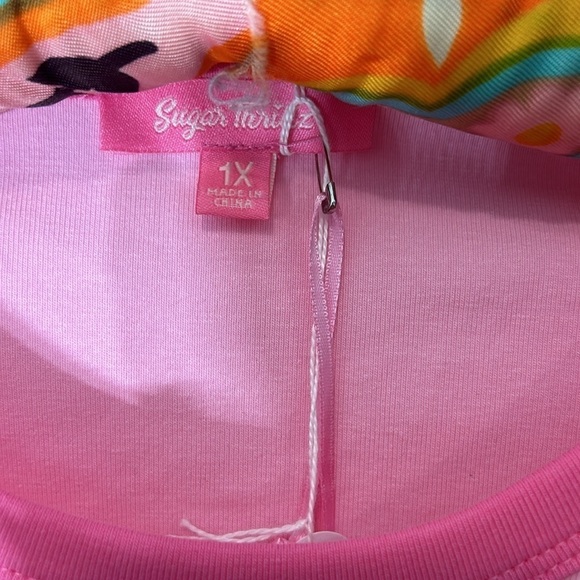 Brand New Sugar thrillz Y2K Barbie 2hot4u baby tee bubble gum pink plus size 1X - Picture 4 of 5